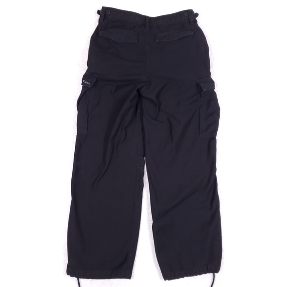 TNA Cargo Pants 4 Surplus Division Black Wide Leg Gorpcore Utility Baggy - Picture 9 of 11